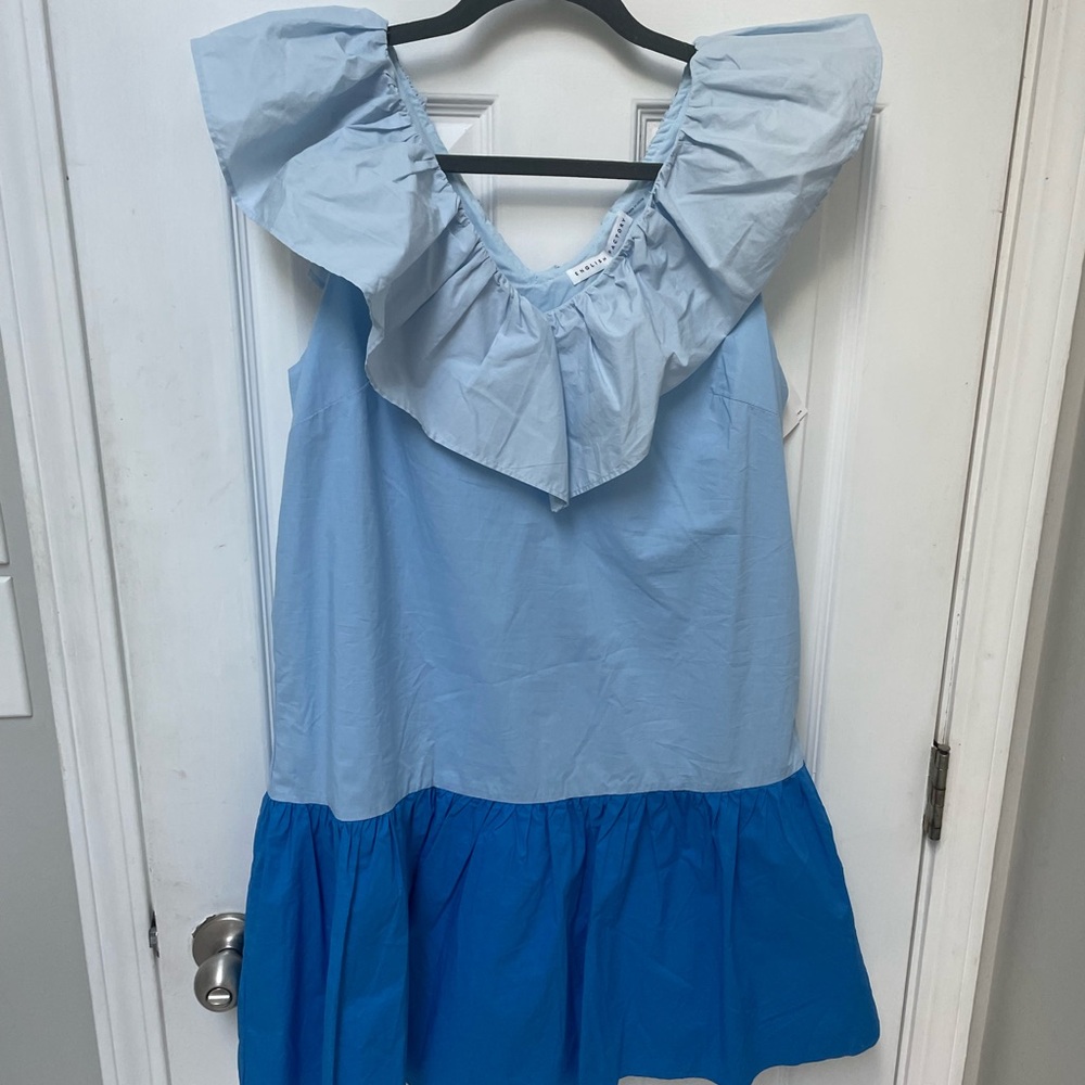 English Factory Light Blue and Blue Dress